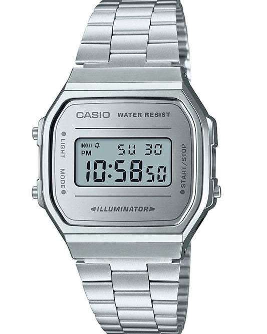 CASIO A-168WEM-7EF Digital Stainless Steel Watch - Κοσμηματοπωλείο Goldy