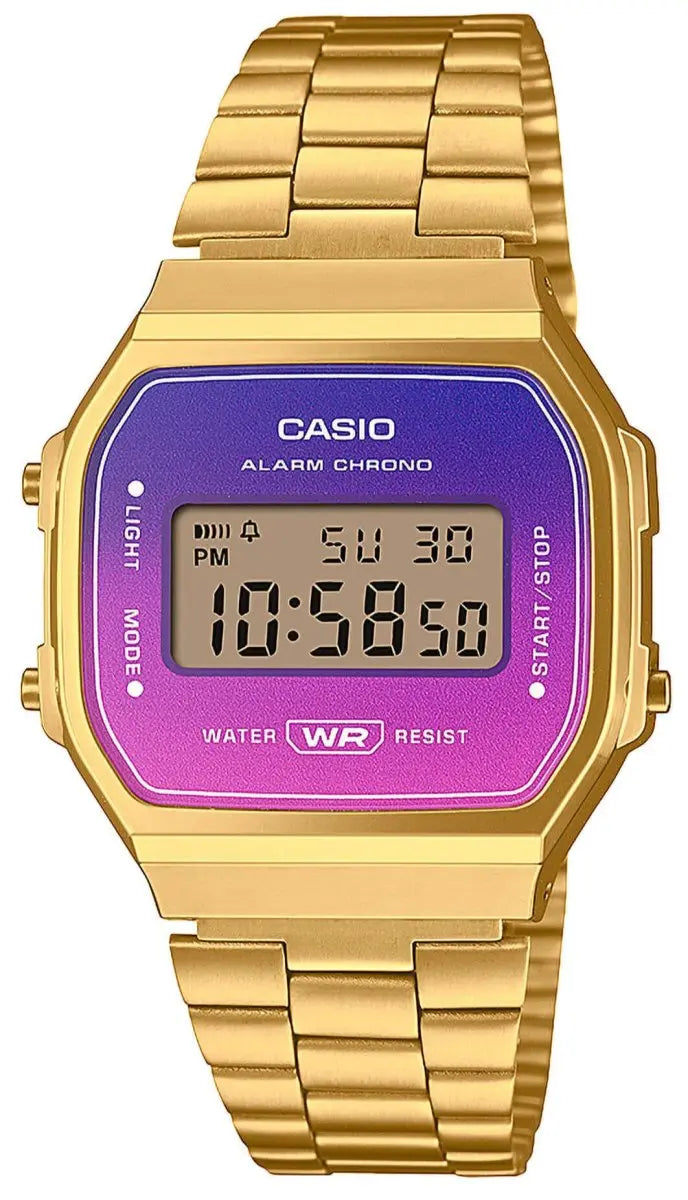 CASIO A-168WERG-2AEF Vintage Gold Stainless Steel Bracelet - Κοσμηματοπωλείο Goldy