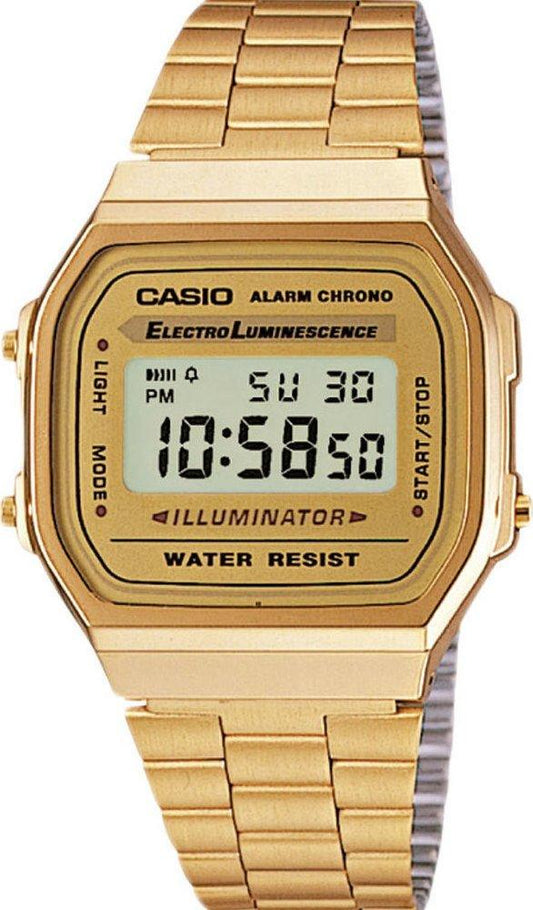 CASIO A-168WG-9EF Collection Gold Stainless Steel Watch - Κοσμηματοπωλείο Goldy