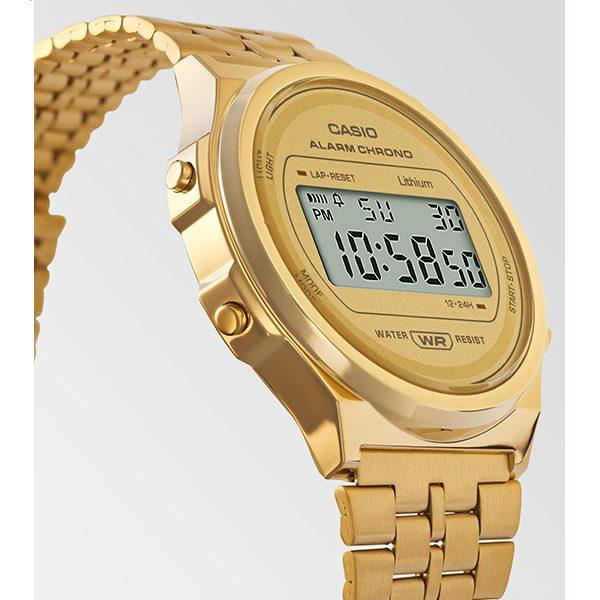 CASIO A-171WEG-9AEF Vintage Gold Stainless Steel Watch - Κοσμηματοπωλείο Goldy