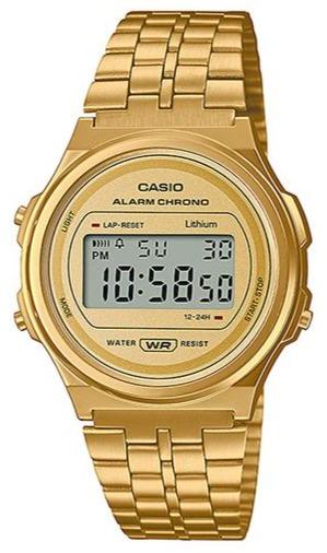 CASIO A-171WEG-9AEF Vintage Gold Stainless Steel Watch - Κοσμηματοπωλείο Goldy