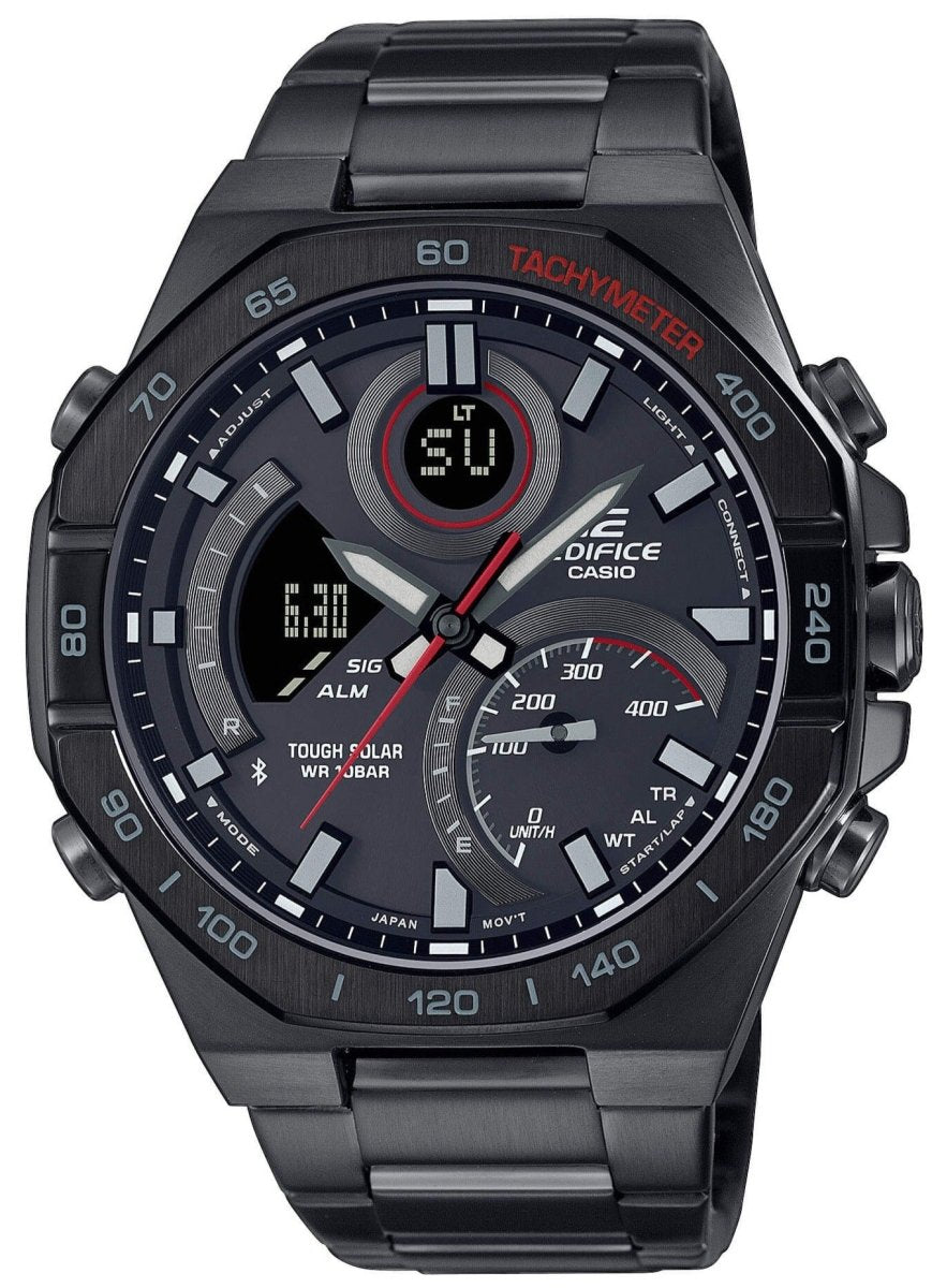 Casio ECB-950DC-1AEF Edifice Bluetooth Solar Black Stainless Steel Bracelet - Κοσμηματοπωλείο Goldy