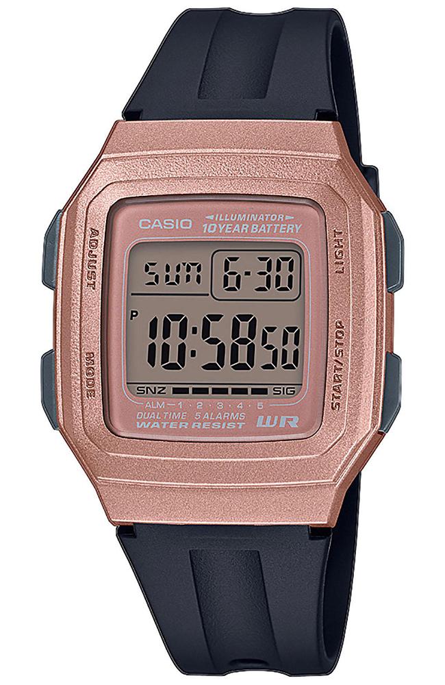 CASIO F-201WAM-5AVEF Digital Black Rubber Strap - Κοσμηματοπωλείο Goldy