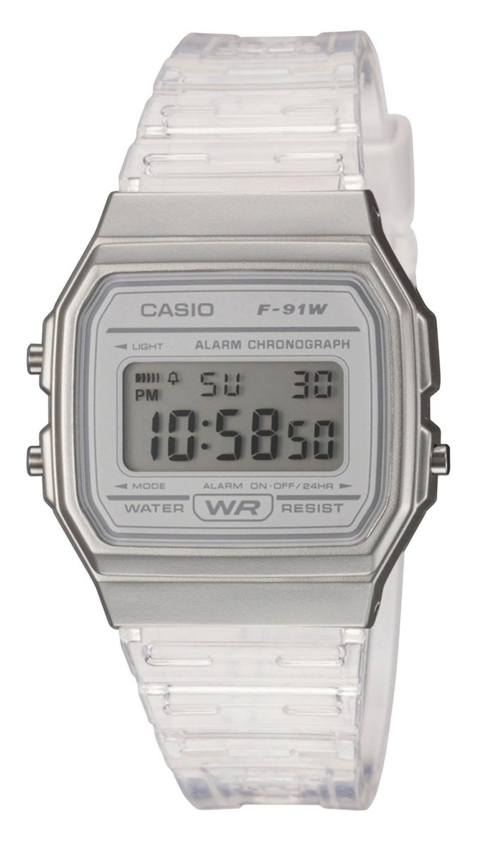 CASIO F-91WS-7EF Digital White Rubber Strap - Κοσμηματοπωλείο Goldy