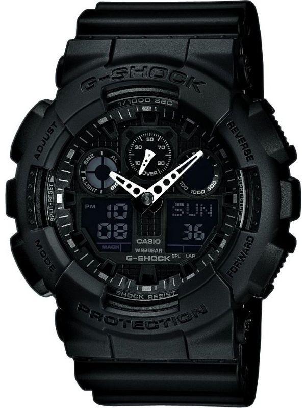 Casio GA-100-1A1ER G-Shock Black Rubber Strap - Κοσμηματοπωλείο Goldy