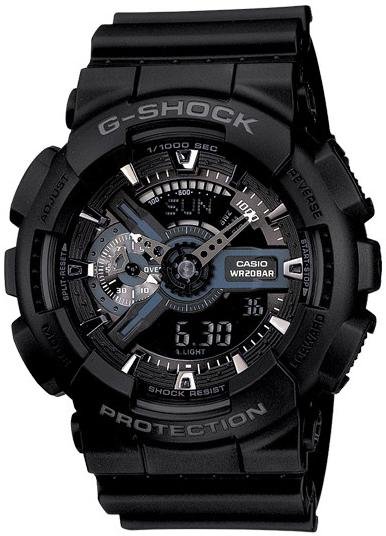 Casio GA-110-1BER G-Shock Black Rubber Strap - Κοσμηματοπωλείο Goldy