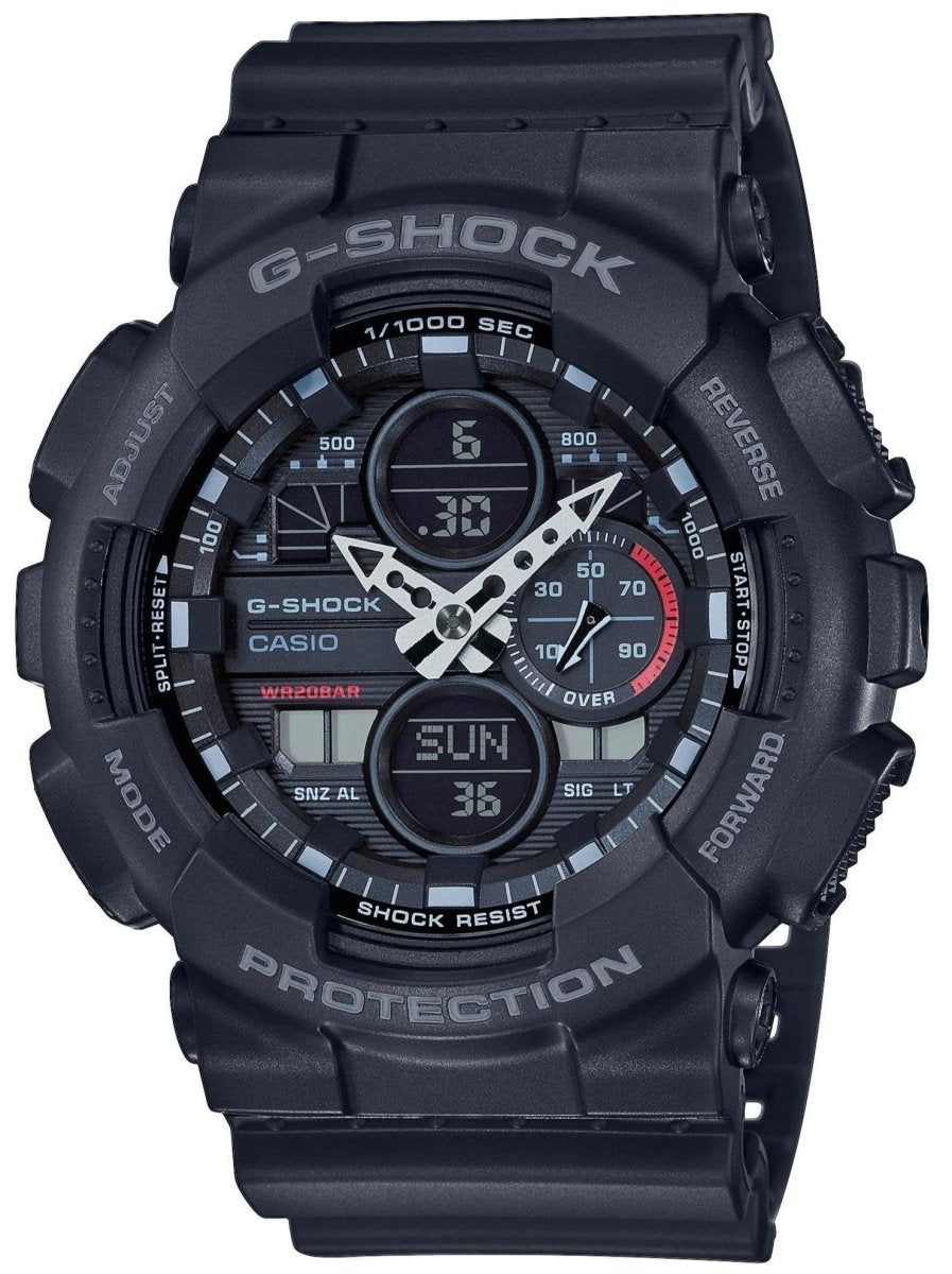 Casio GA-140-1A1ER G-Shock Black Rubber Strap - Κοσμηματοπωλείο Goldy