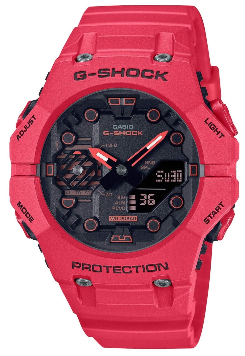 Casio GA-B001-4AER G-Shock Bluetooth Red Rubber Strap - Κοσμηματοπωλείο Goldy