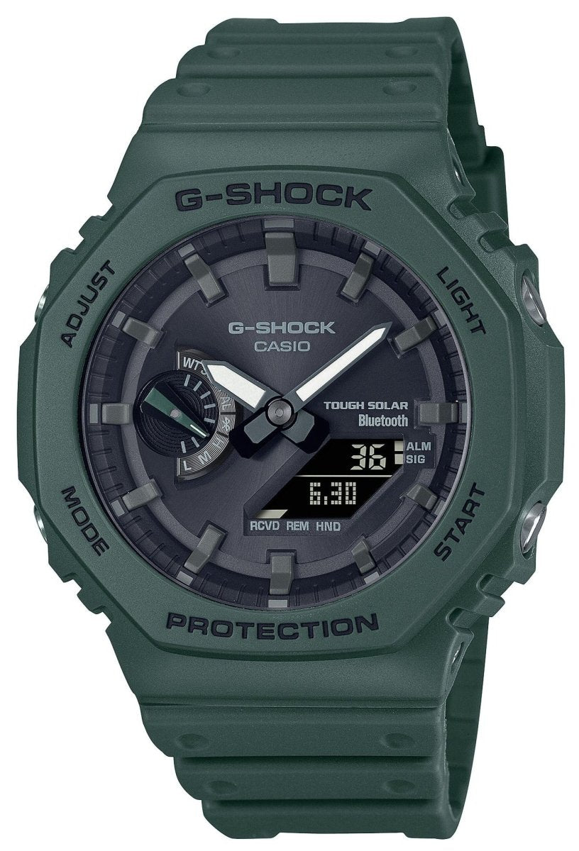 Casio GA-B2100-3AER G-Shock Bluetooth Green Rubber Strap - Κοσμηματοπωλείο Goldy