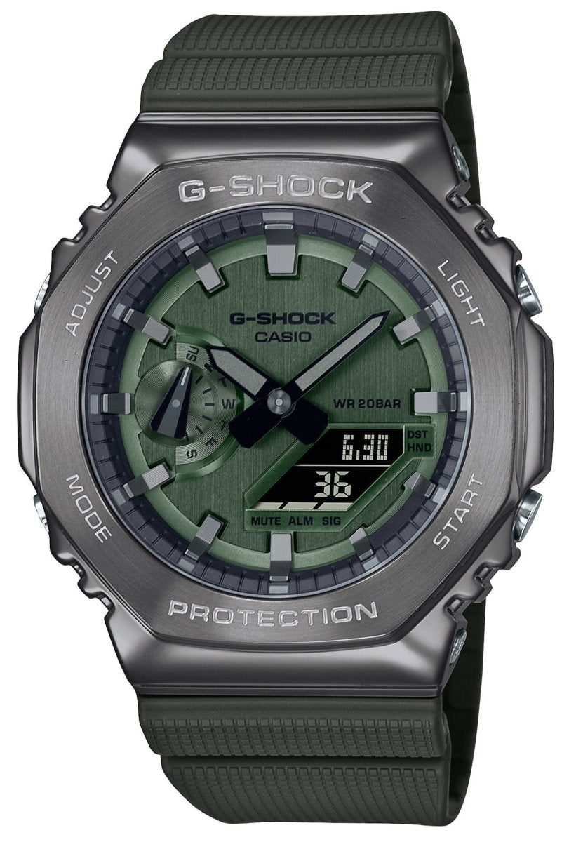 Casio GM-2100B-3AER G-Shock Anadigi Black Rubber Strap - Κοσμηματοπωλείο Goldy