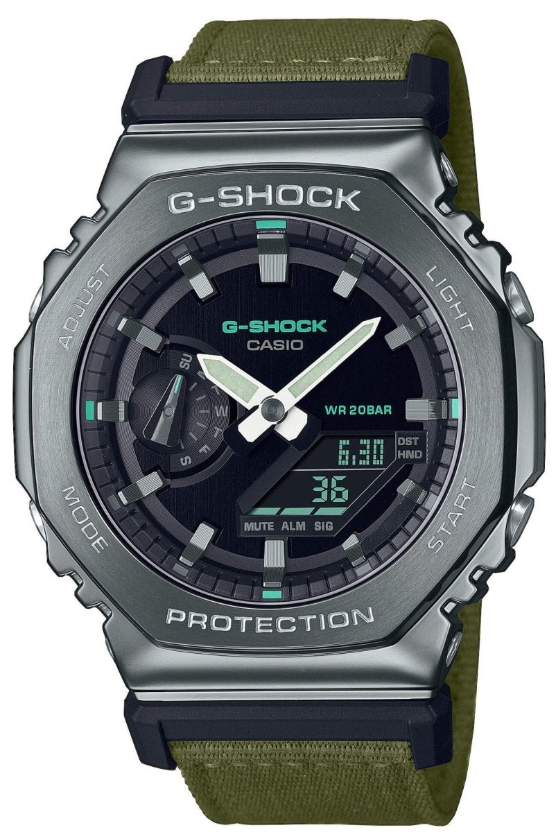 Casio GM-2100CB-3AER G-Shock Khaki Fabric Strap - Κοσμηματοπωλείο Goldy