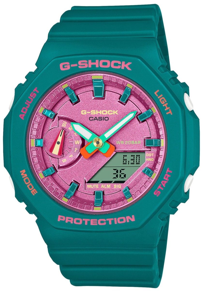 Casio GMA-S2100BS-3AER G-Shock Bright Summer Special Edition Green Rubber Strap - Κοσμηματοπωλείο Goldy