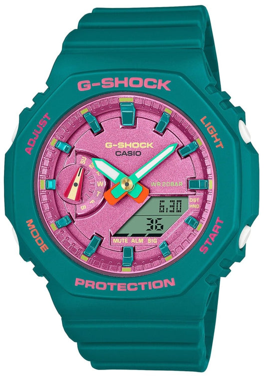 Casio GMA-S2100BS-3AER G-Shock Bright Summer Special Edition Green Rubber Strap - Κοσμηματοπωλείο Goldy