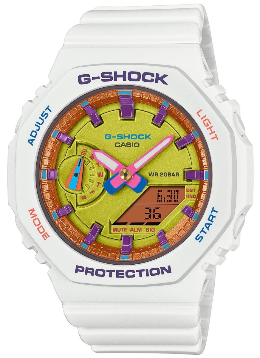 Casio GMA-S2100BS-7AER G-Shock Bright Summer Special Edition White Rubber Strap - Κοσμηματοπωλείο Goldy