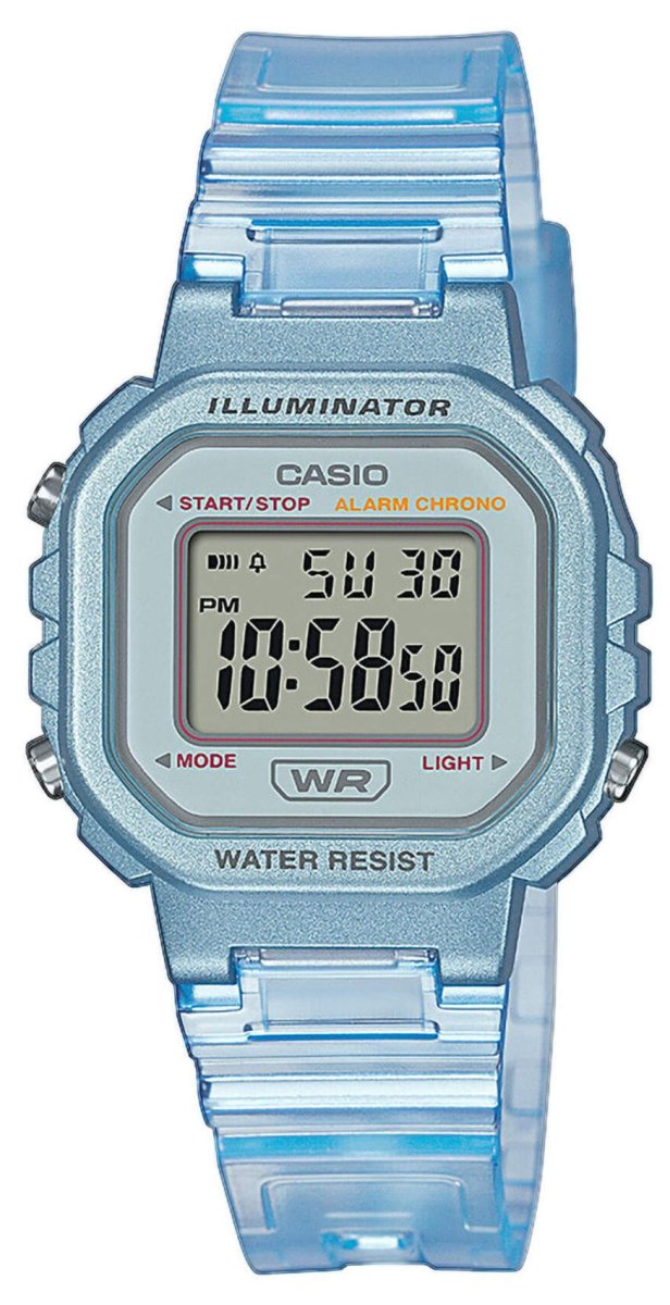 CASIO LA-20WHS-2AEF Digital Light Blue Rubber Strap - Κοσμηματοπωλείο Goldy