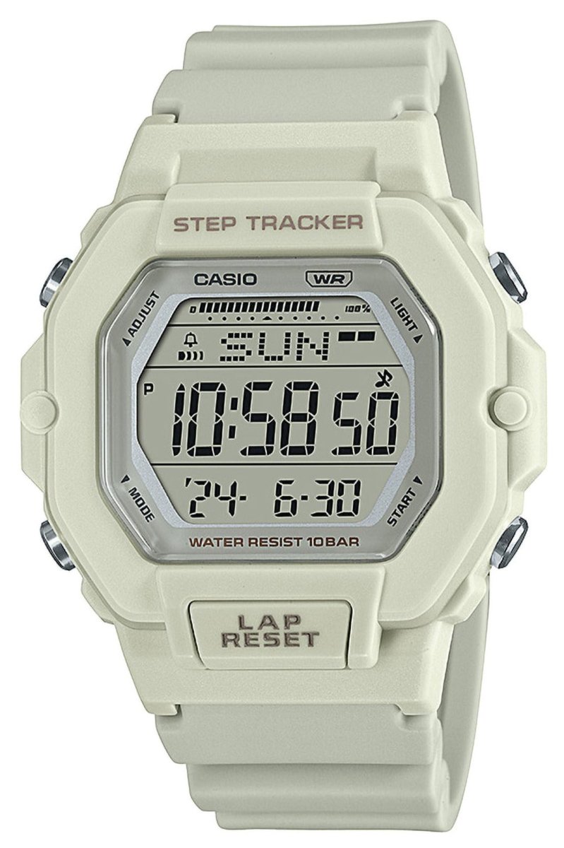 CASIO LWS-2200H-8AVEF Collection Grey Rubber Strap - Κοσμηματοπωλείο Goldy