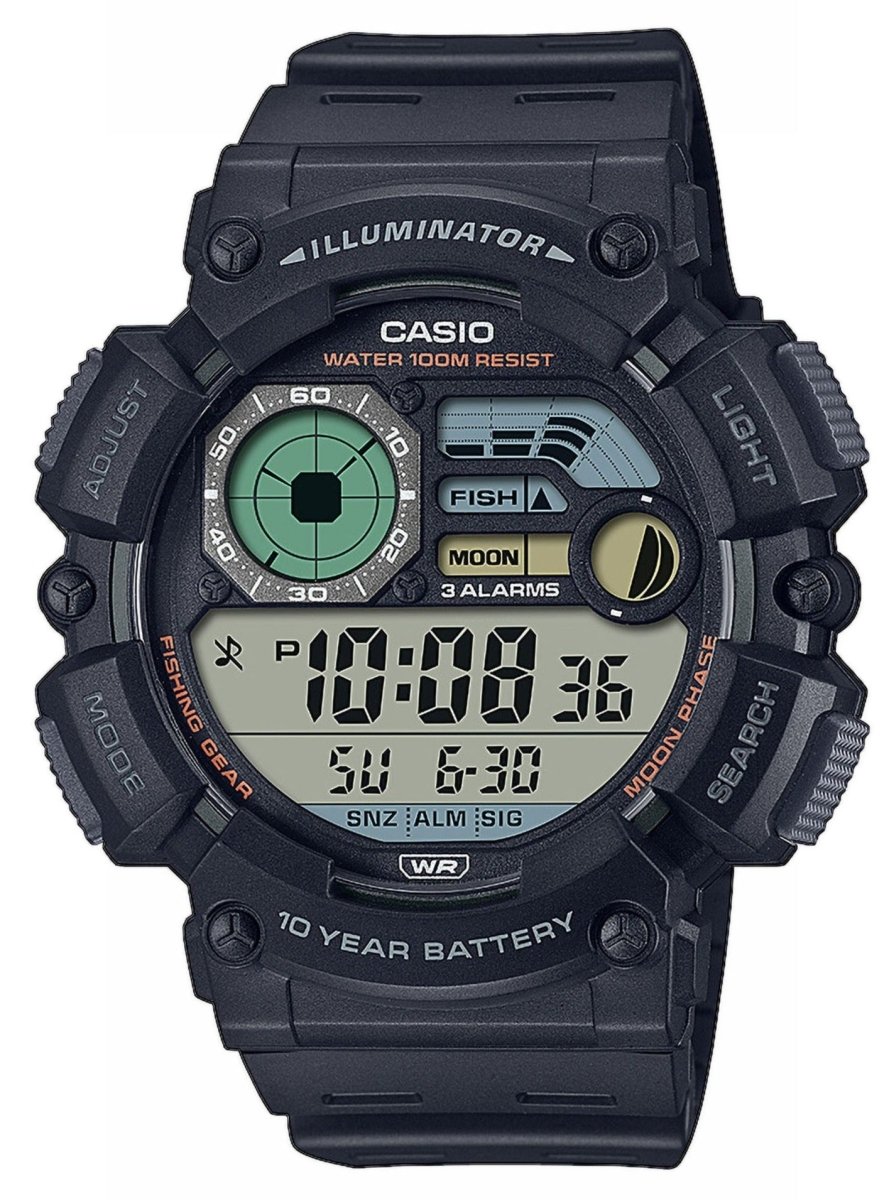 Casio WS-1500H-1AVEF Digital Black Rubber Strap - Κοσμηματοπωλείο Goldy