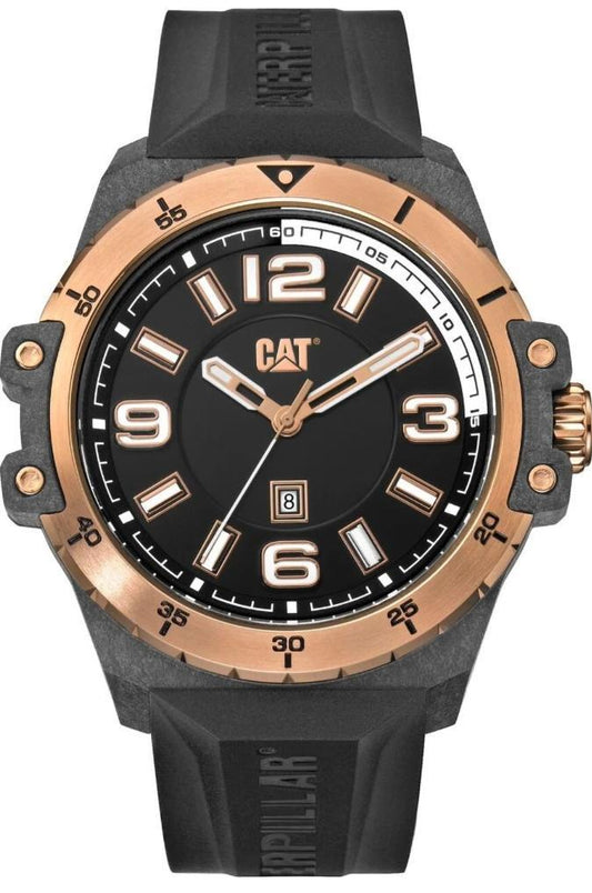 CATERPILLAR KO19121139 Nomad Black Rubber Strap - Κοσμηματοπωλείο Goldy