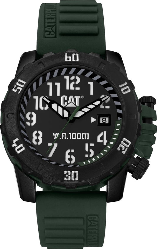 CATERPILLAR LK13123113 Barricade Green Rubber Strap - Κοσμηματοπωλείο Goldy