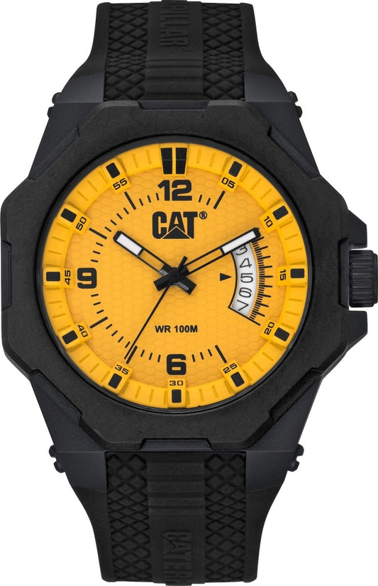 Caterpillar LM12121731 Octa Black Rubber Strap - Κοσμηματοπωλείο Goldy