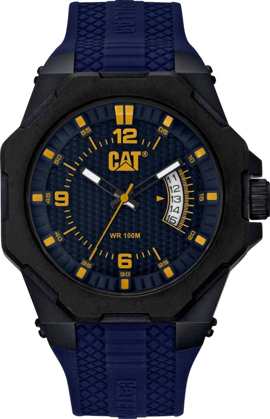 Caterpillar LM12126636 Octa Blue Rubber Strap - Κοσμηματοπωλείο Goldy