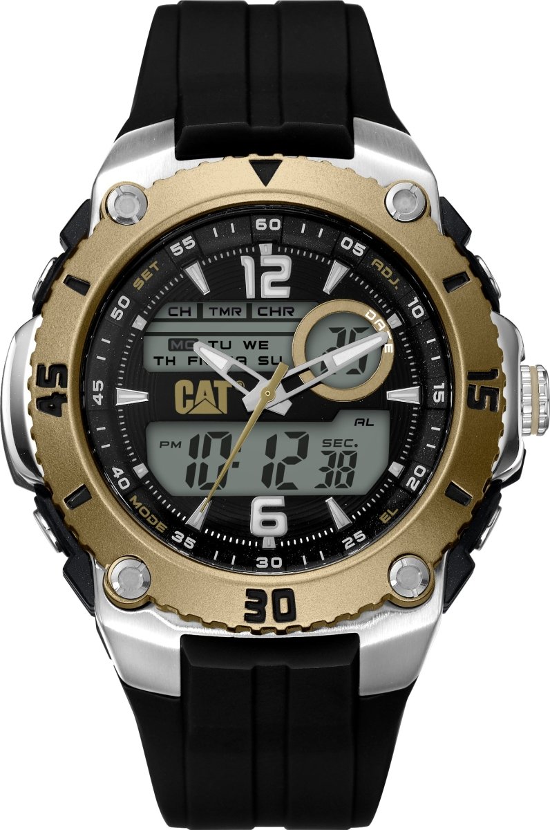 Caterpillar ME14521134 Sportica Anadigi Black Rubber Strap - Κοσμηματοπωλείο Goldy