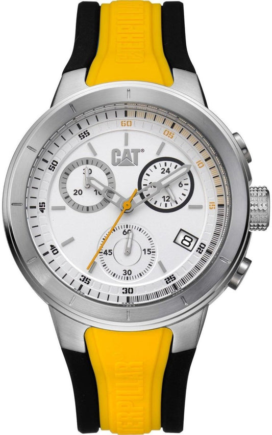 CATERPILLAR NA14327221 T8 Chrono Two Tone Silicone Strap - Κοσμηματοπωλείο Goldy