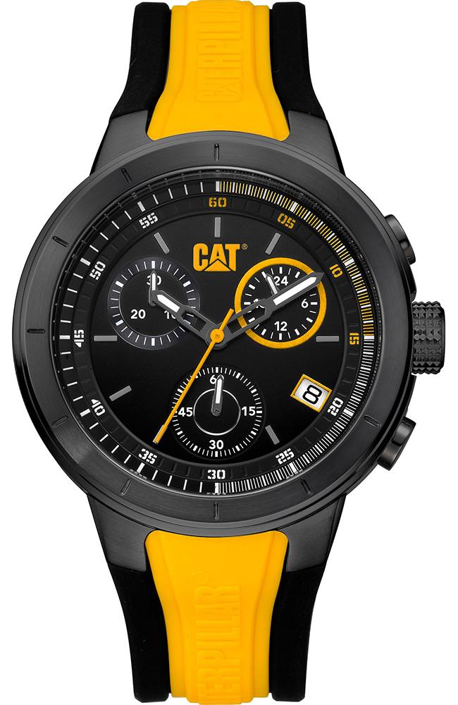 CATERPILLAR NA16327127 T8 Two Tone Rubber Strap Chronograph - Κοσμηματοπωλείο Goldy