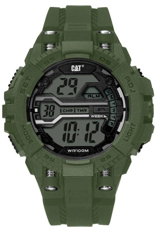 CATERPILLAR OA13723343 Bold Digital Khaki Rubber Strap - Κοσμηματοπωλείο Goldy