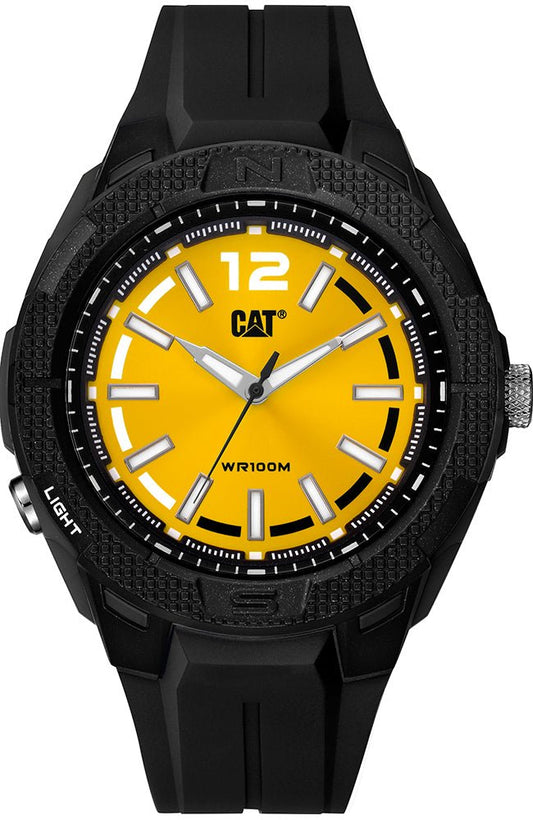 CATERPILLAR P916021424 P9 Phoenix Black Rubber Strap - Κοσμηματοπωλείο Goldy