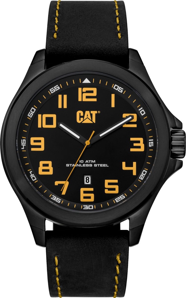 CATERPILLAR PU26134117 Operator Black Leather Strap - Κοσμηματοπωλείο Goldy