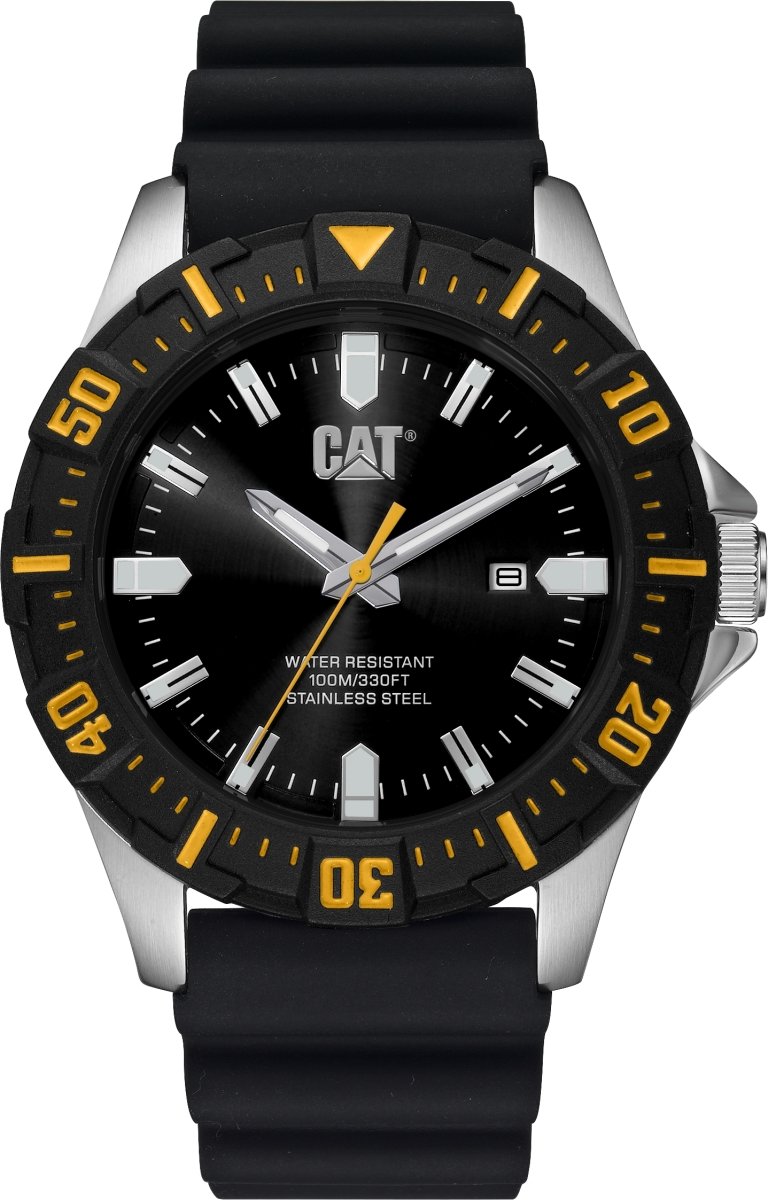 Caterpillar PZ14121121 Moto Black Silicon Strap - Κοσμηματοπωλείο Goldy