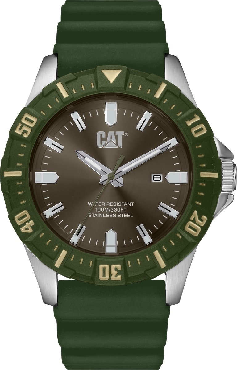 Caterpillar PZ14123323 Moto Khaki Silicon Strap - Κοσμηματοπωλείο Goldy