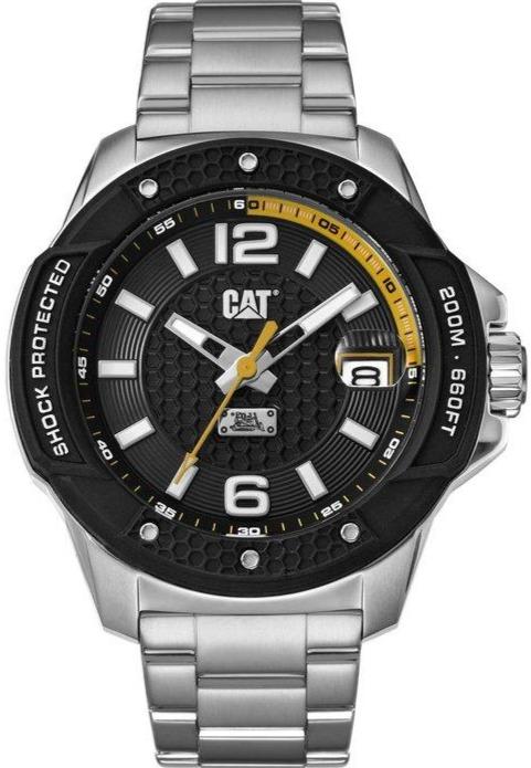 CATERPILLAR SJ14111131 Shockmaster Evo Silver Stainless Steel Bracelet - Κοσμηματοπωλείο Goldy