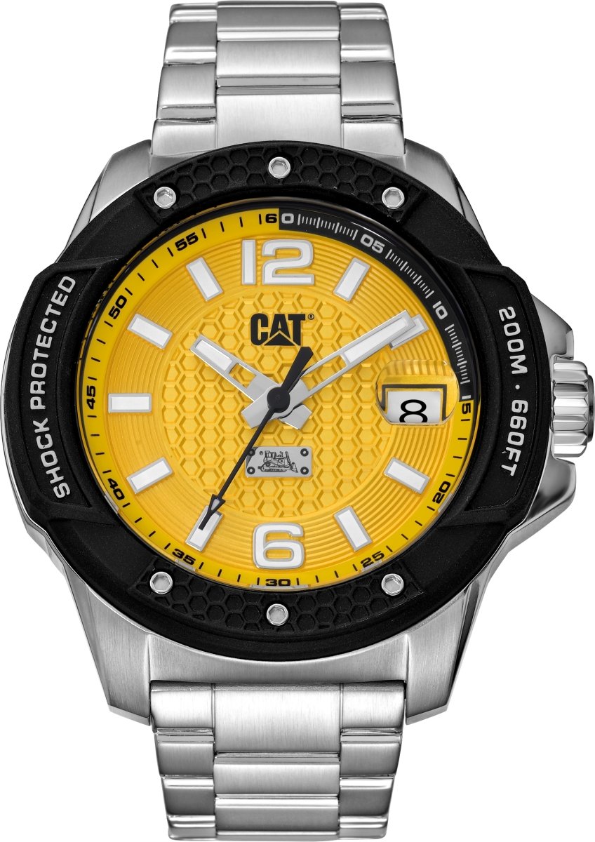 Caterpillar SJ14111731 Shockmaster Evo Silver Stainless Steel Bracelet - Κοσμηματοπωλείο Goldy