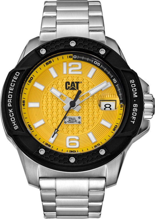 Caterpillar SJ14111731 Shockmaster Evo Silver Stainless Steel Bracelet - Κοσμηματοπωλείο Goldy