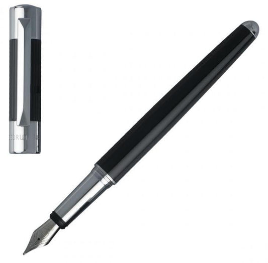 Cerruti 1881 NSI0412A Albion Black Fountain Pen - Κοσμηματοπωλείο Goldy