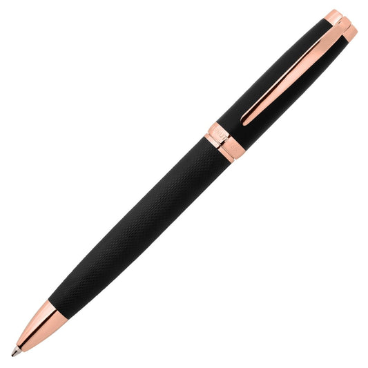 Cerruti 1881 NSY1454E Myth Black Rose Gold Ballpoint Pen - Κοσμηματοπωλείο Goldy