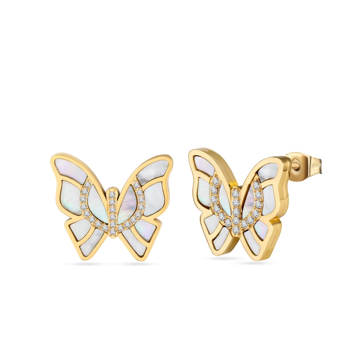 Cerruti CIJLE2216302 Butterfly 3.0 Σκουλαρίκια Από Επιχρυσωμένο Ατσάλι - Κοσμηματοπωλείο Goldy