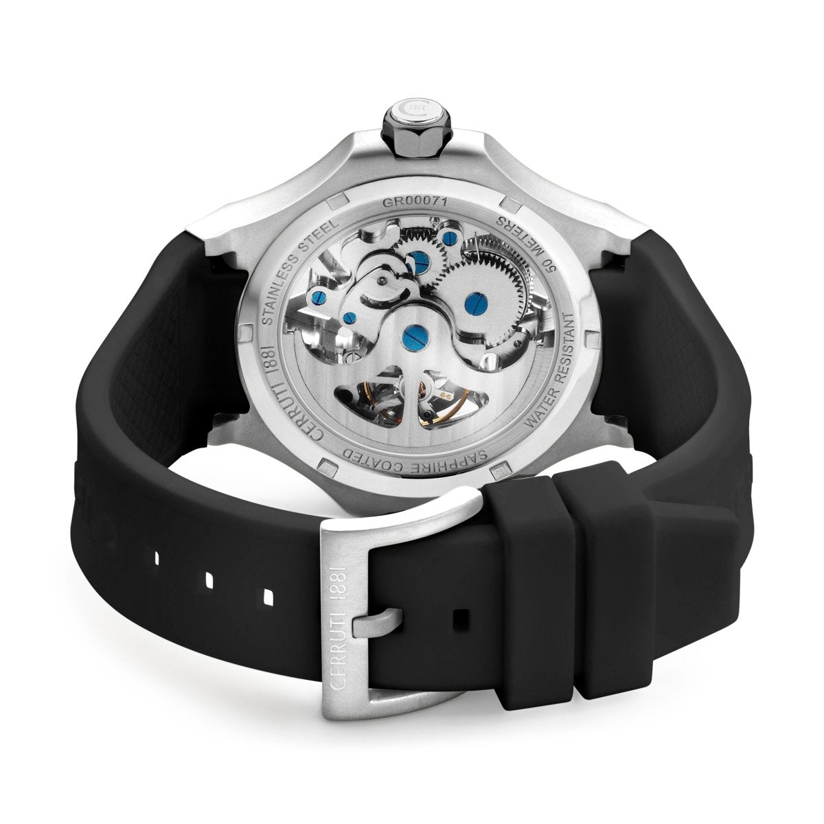 Cerruti CIWGR0007101 Lucardo Automatic Black Silicon Strap - Κοσμηματοπωλείο Goldy