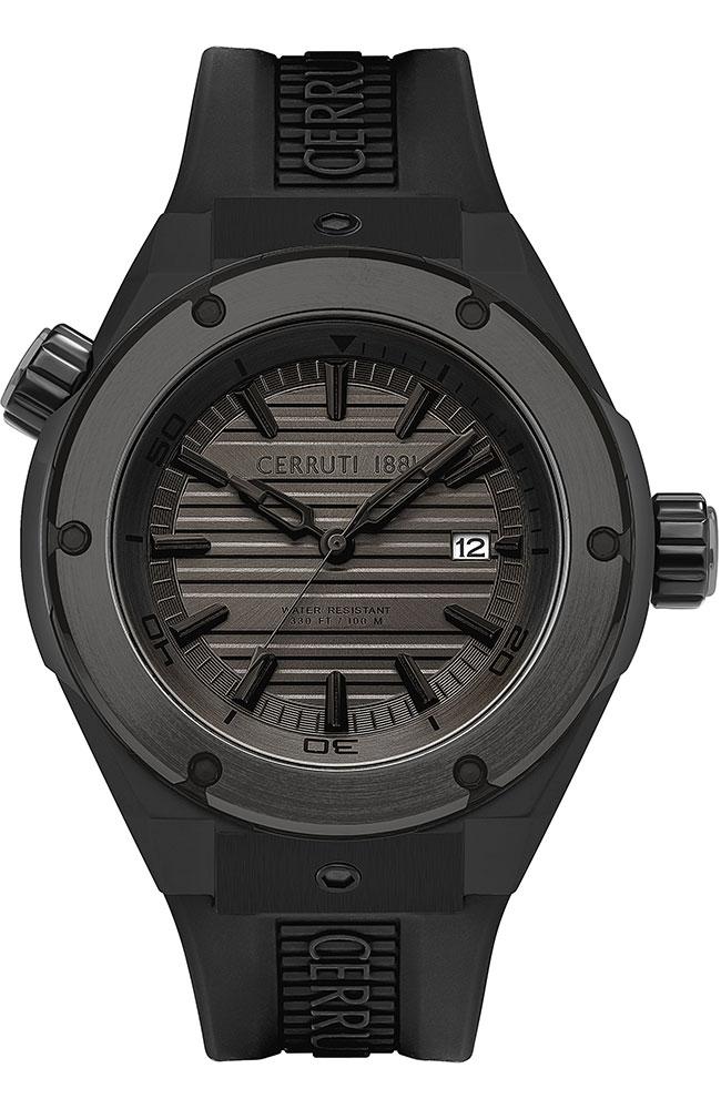 Cerruti CRA30101 Ruscello Black Rubber Strap - Κοσμηματοπωλείο Goldy