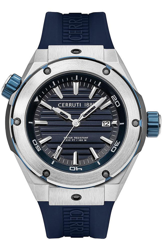 Cerruti CRA30102 Ruscello Blue Rubber Strap - Κοσμηματοπωλείο Goldy