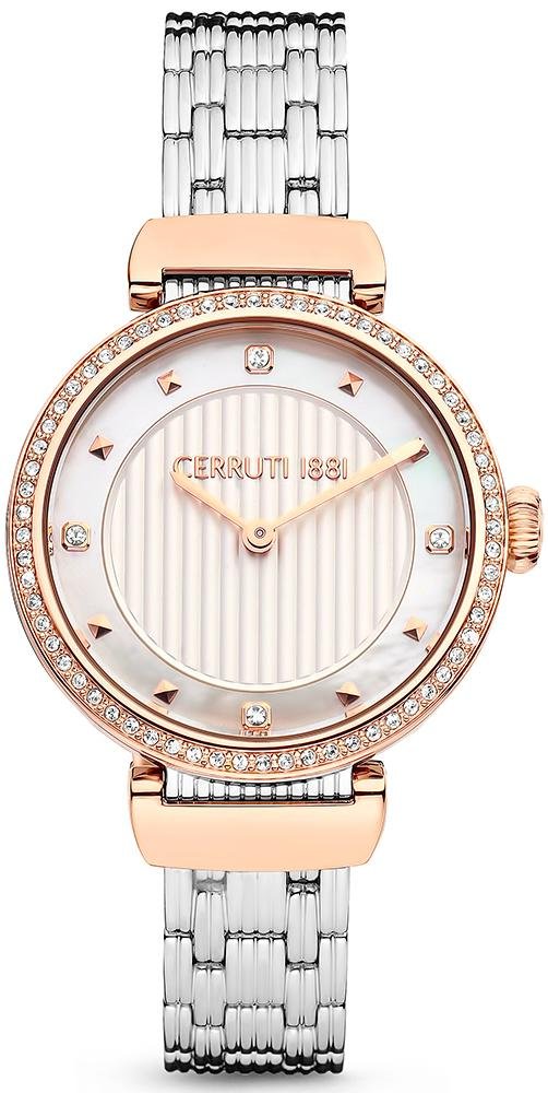 Cerruti CRM29102 Maira Crystals Two Tone Stainless Steel Bracelet - Κοσμηματοπωλείο Goldy