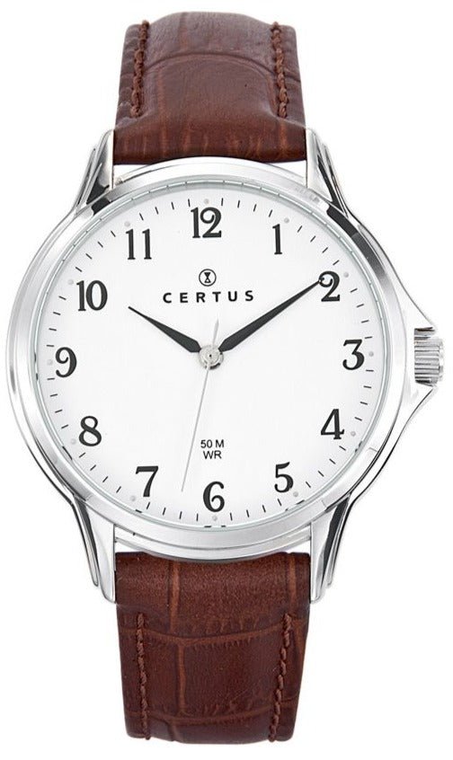 Certus 610882 Brown Leather Strap - Κοσμηματοπωλείο Goldy