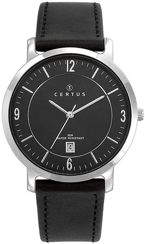 Certus 610947 Black Leather Strap - Κοσμηματοπωλείο Goldy