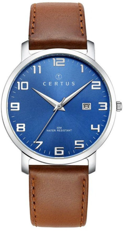 Certus 611057 Mens Brown Leather Strap - Κοσμηματοπωλείο Goldy