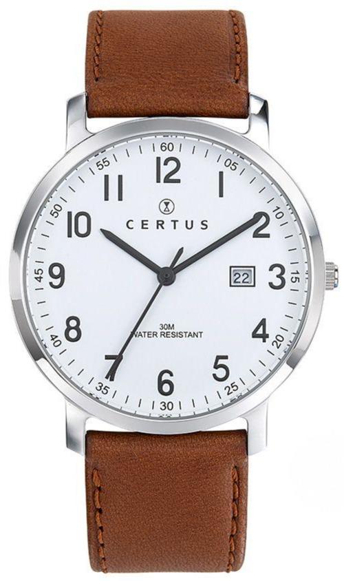 Certus 611079 Brown Leather Strap - Κοσμηματοπωλείο Goldy