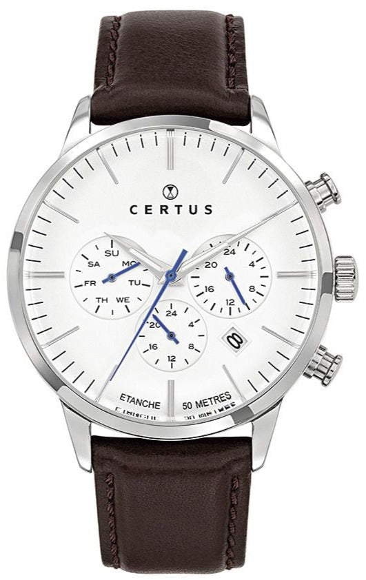 Certus 611137 Multifunction Brown Leather Strap - Κοσμηματοπωλείο Goldy