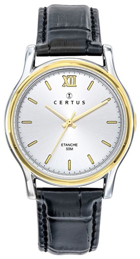 Certus 611298 Classic Black Leather Strap - Κοσμηματοπωλείο Goldy