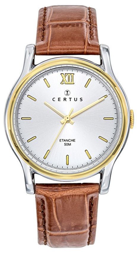 Certus 611299 Classic Brown Leather Strap - Κοσμηματοπωλείο Goldy